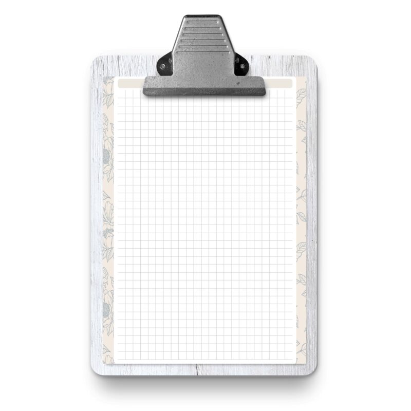 Elegant floral printable stationery A5 pages