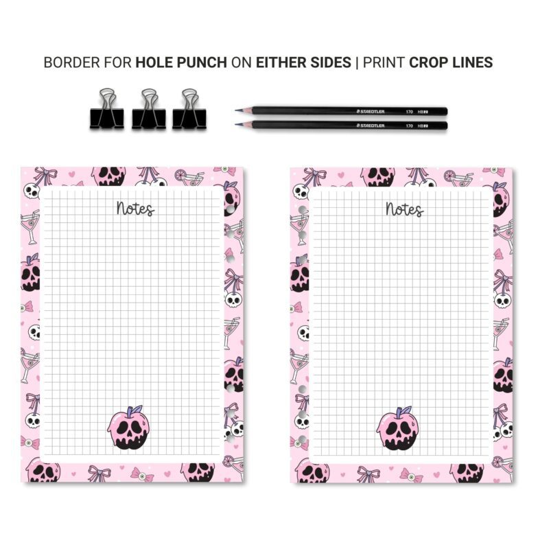 October planning sheet with pumpkins and stars