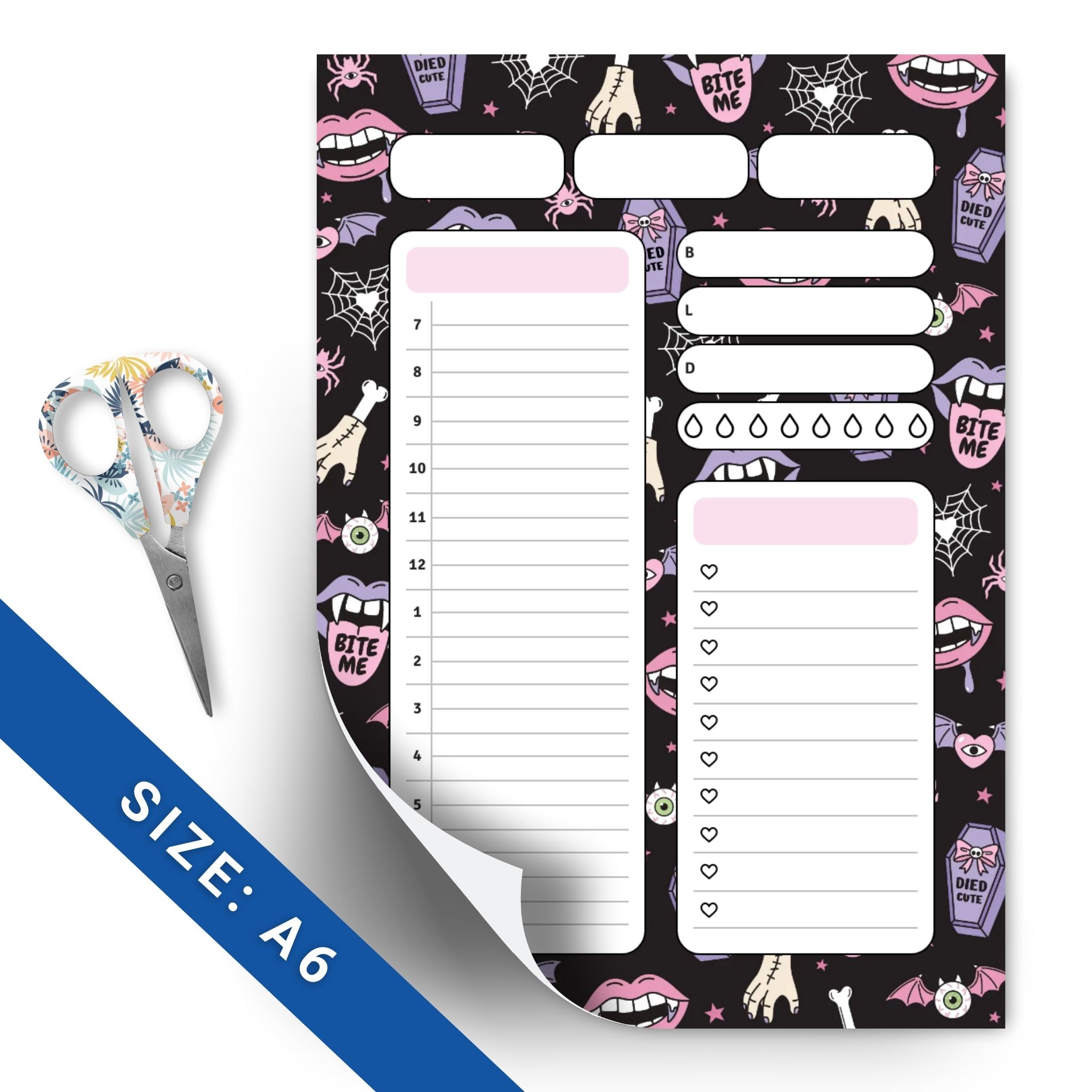 Halloween notepad PDF with spooky design