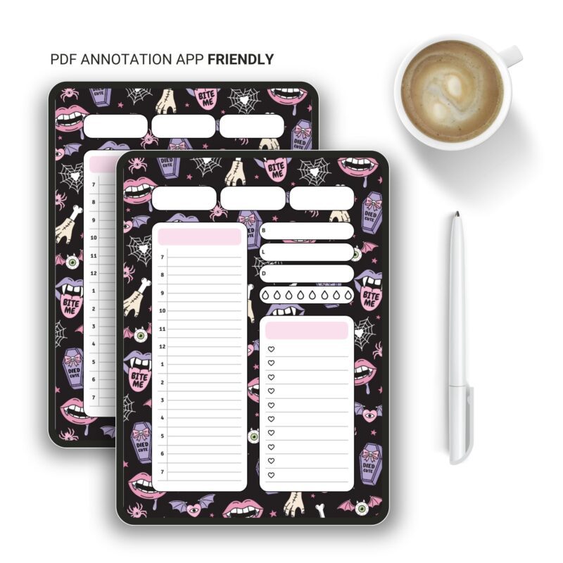 Minimalist Halloween-themed notepad PDF