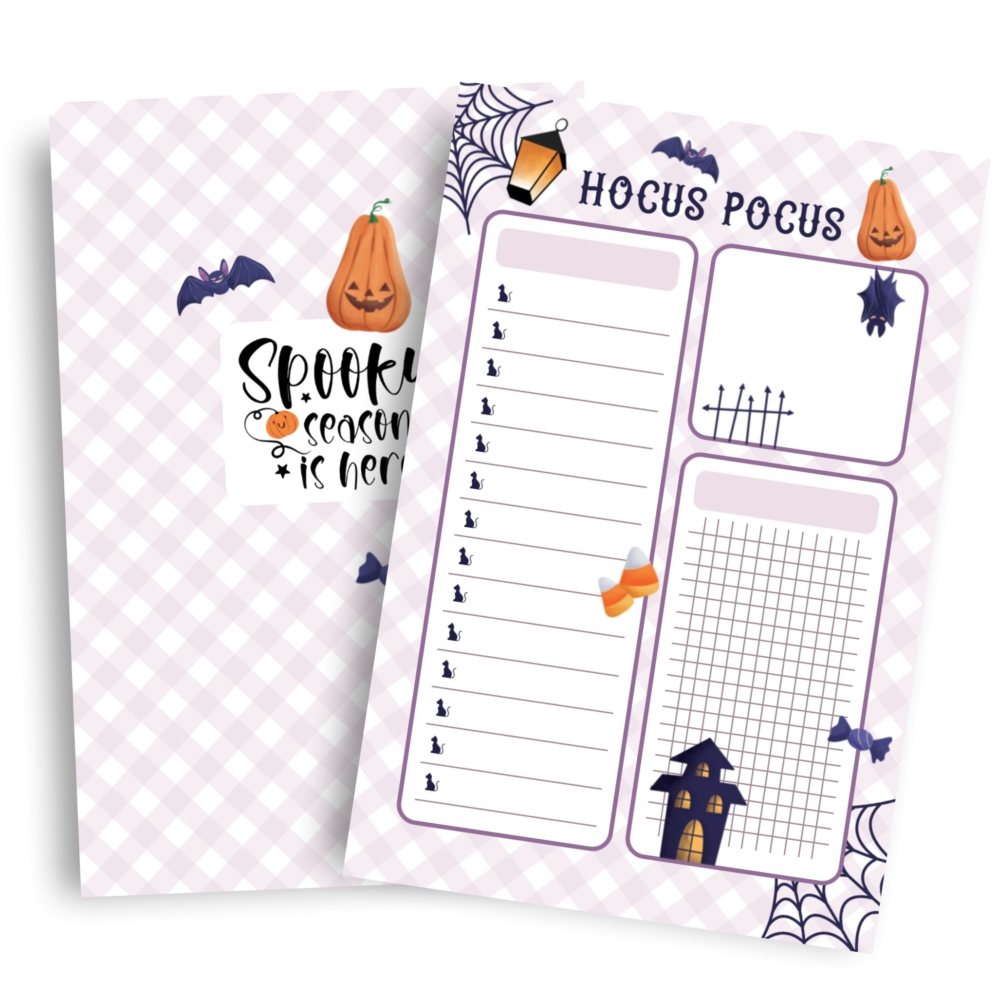 Minimal spooky notepad for students and writers