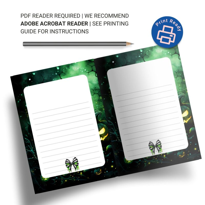 Editable postcard Halloween decor card front