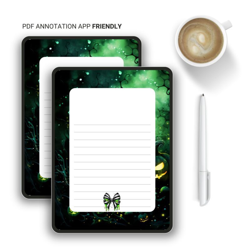 Single-sided Halloween postcard with drip design