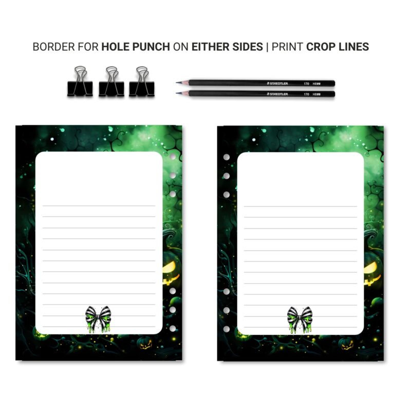 Layout for Halloween card with spooky theme