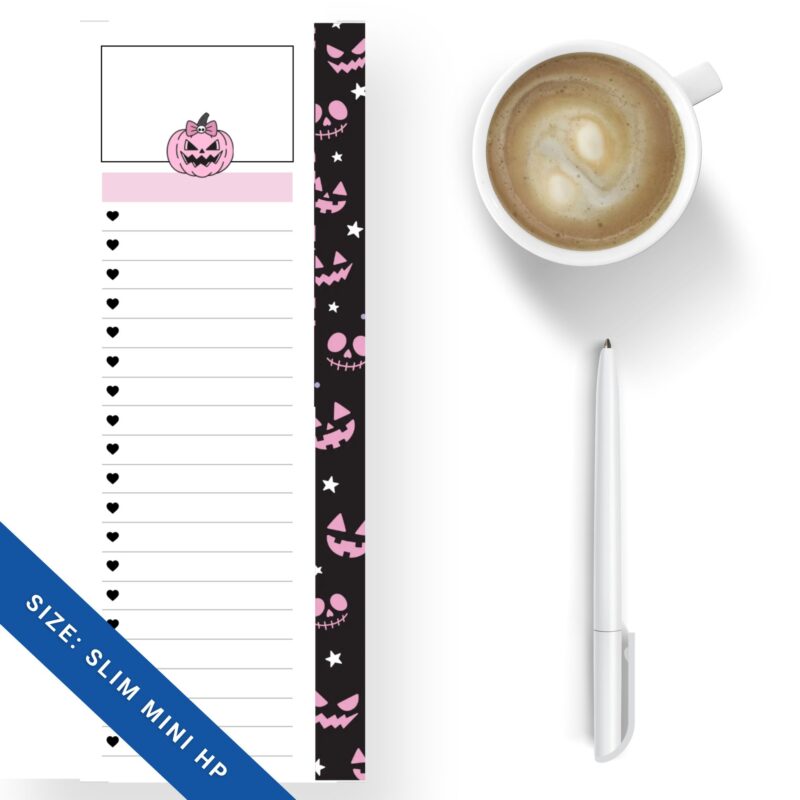 Printable planner insert with cute Halloween checklist