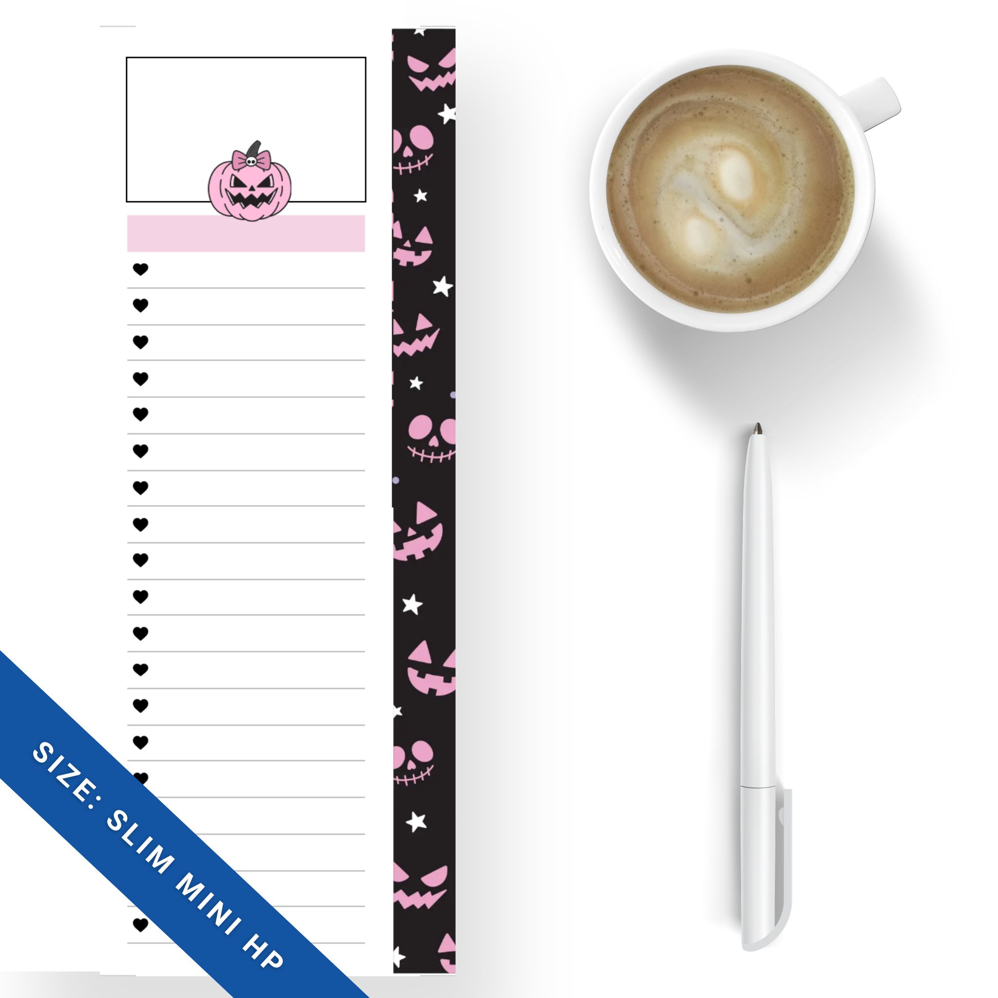 Printable planner insert with cute Halloween checklist