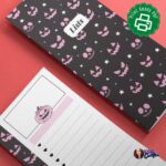 Halloween To-Do List printable pink and black design