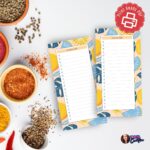Printable grocery shopping list PDF citrus theme