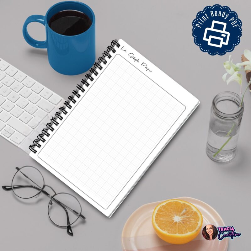 1cm graph paper printable insert A5