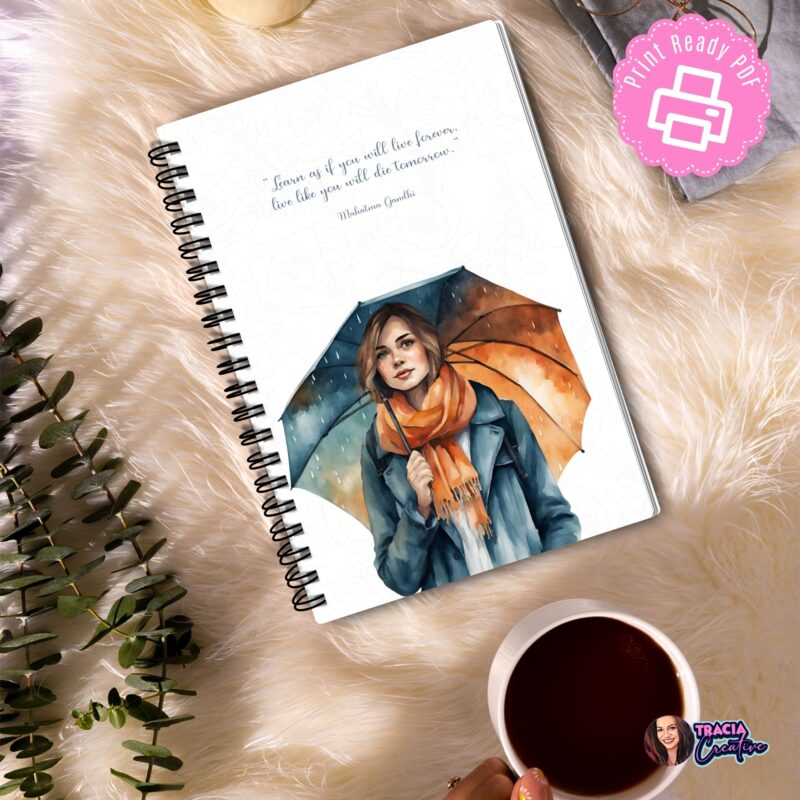 Autumn planner dashboard cover printable A5