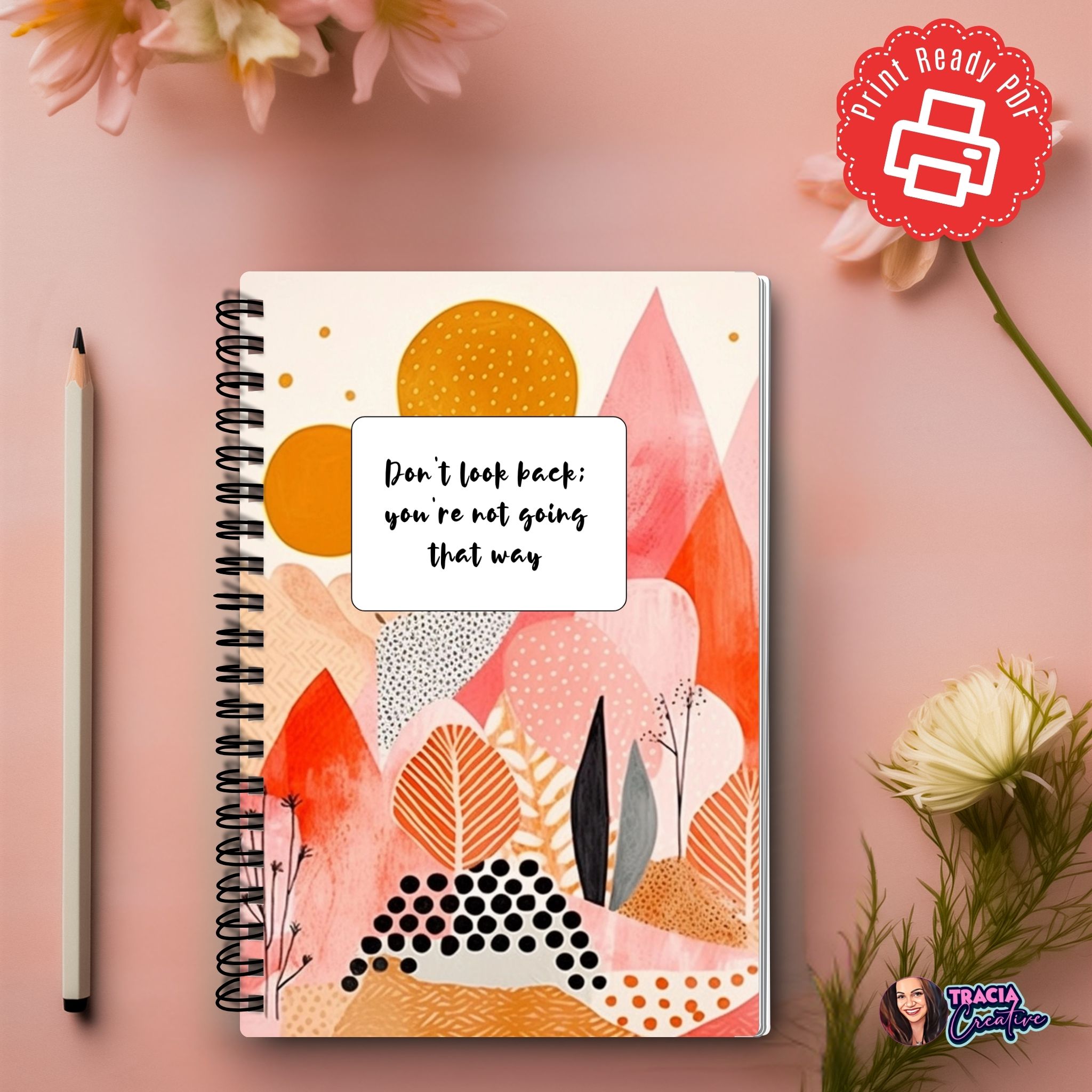 A5 Boho Planner Dashboard printable two page set