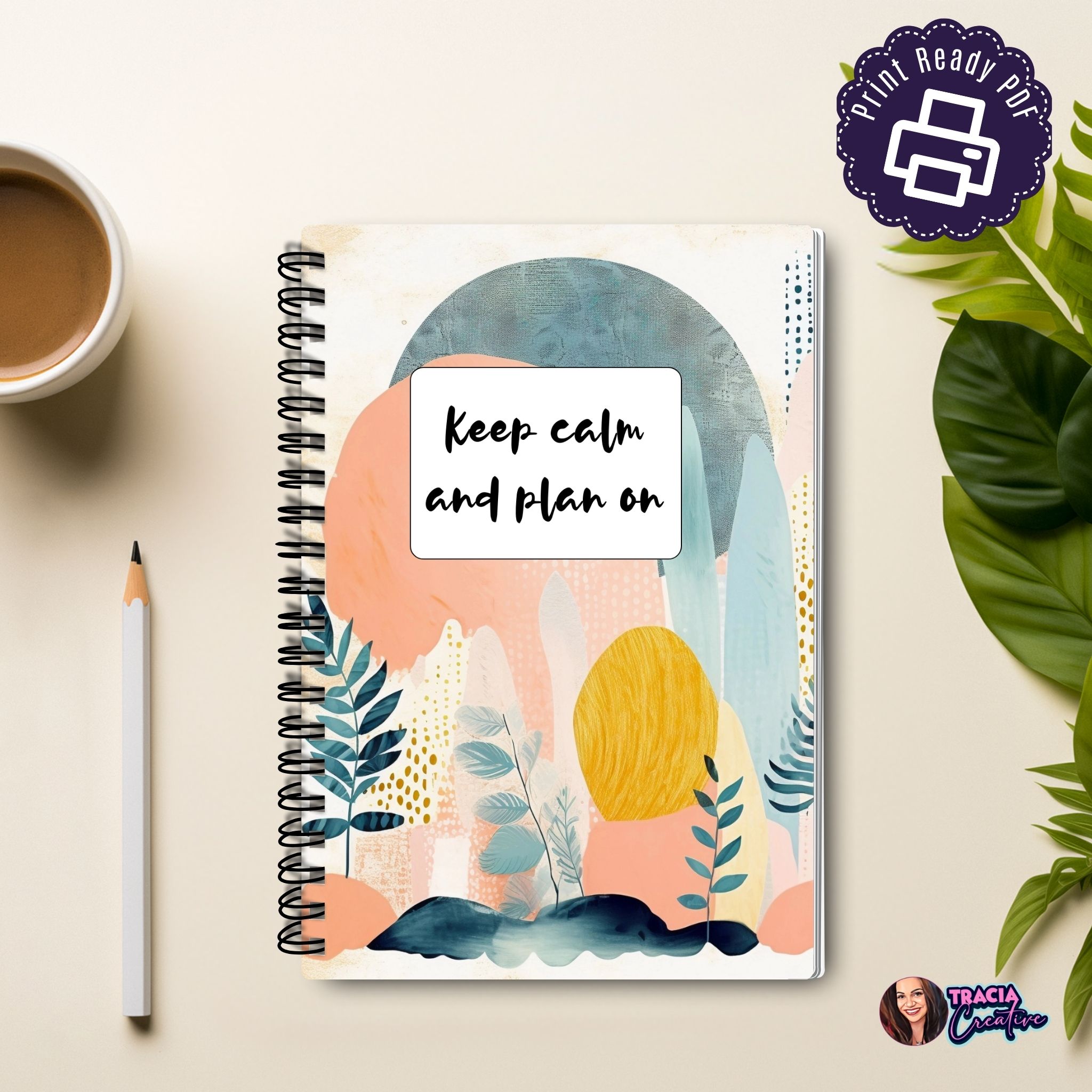 A5 Boho Planner Dashboard printable two page set