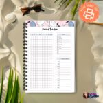 A5 Period Tracker Planner Insert printable PDF