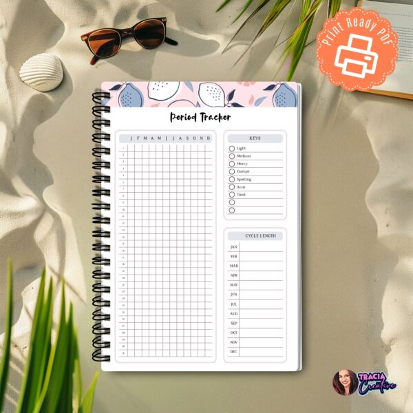A5 Period Tracker Planner Insert printable PDF