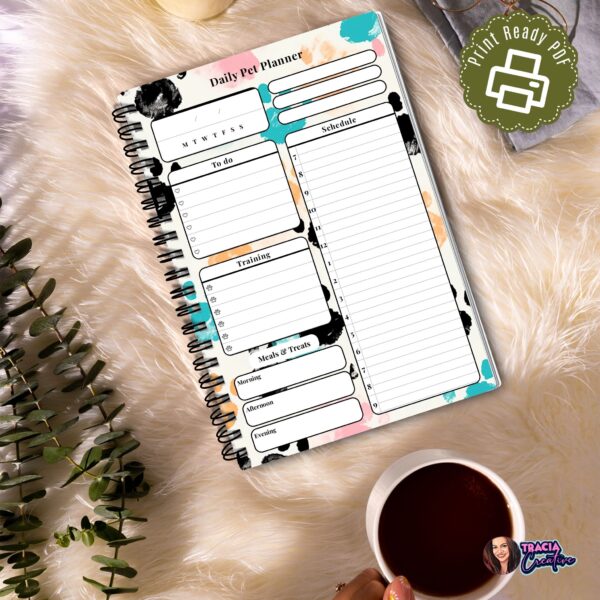 Daily Pet Planner A5 printable PDF for pet care