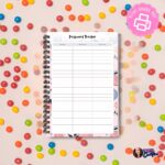 A5 Password Tracker printable PDF with website username password notes