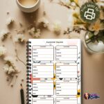 Wild Flowers Password Tracker A5 printable pages