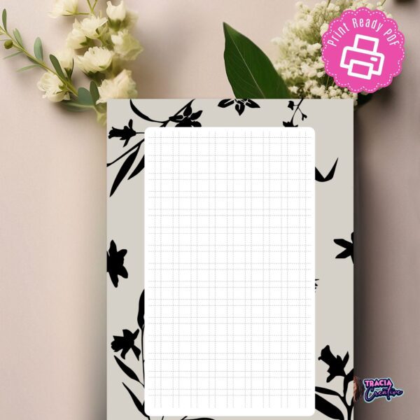 Moorish Notes Silhouette A5 printable PDF