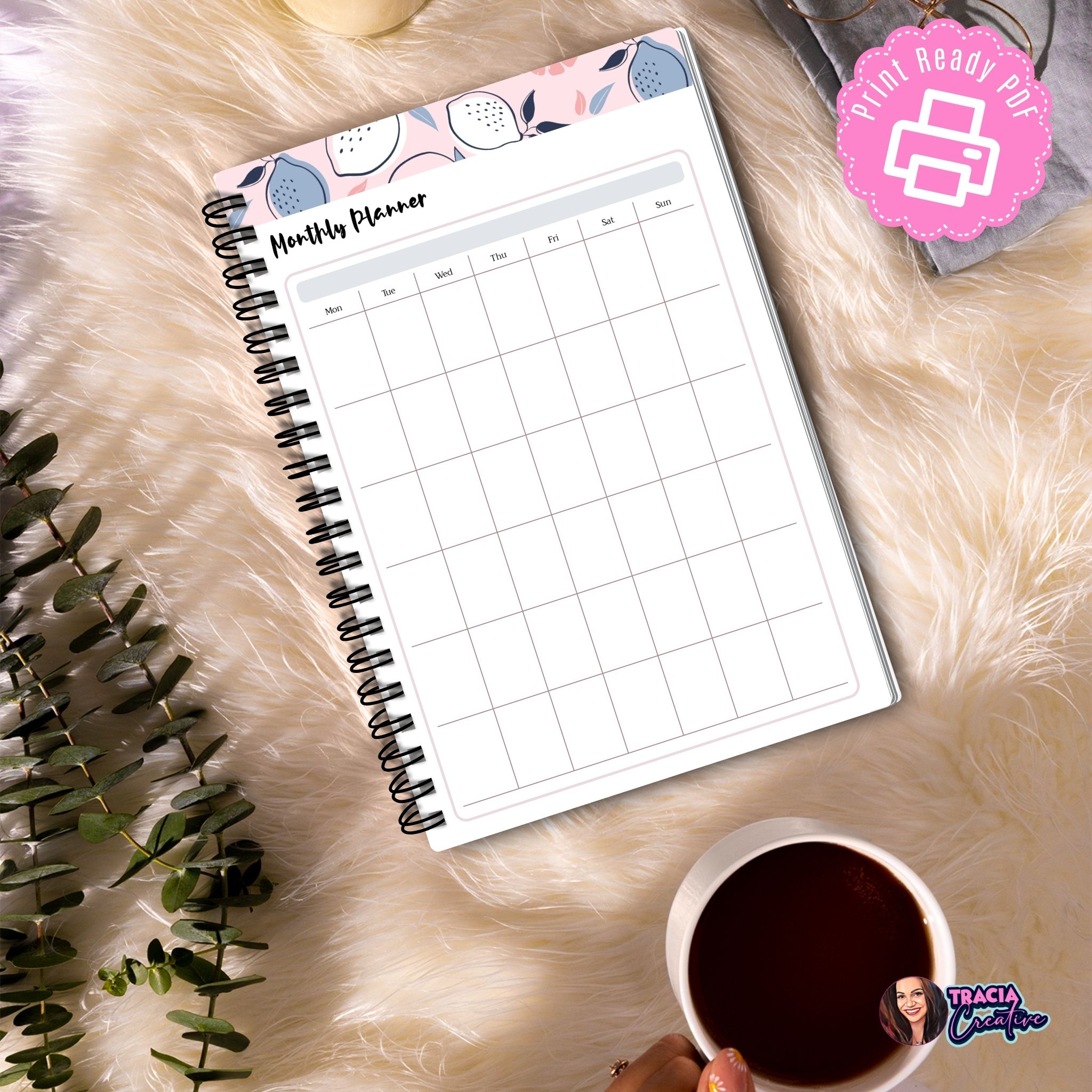 A5 Monthly Planner Insert printable PDF