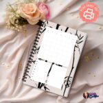 Monthly Planner A5 silhouette printable with notes section