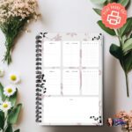 Monthly Medication Tracker silhouette A5 printable
