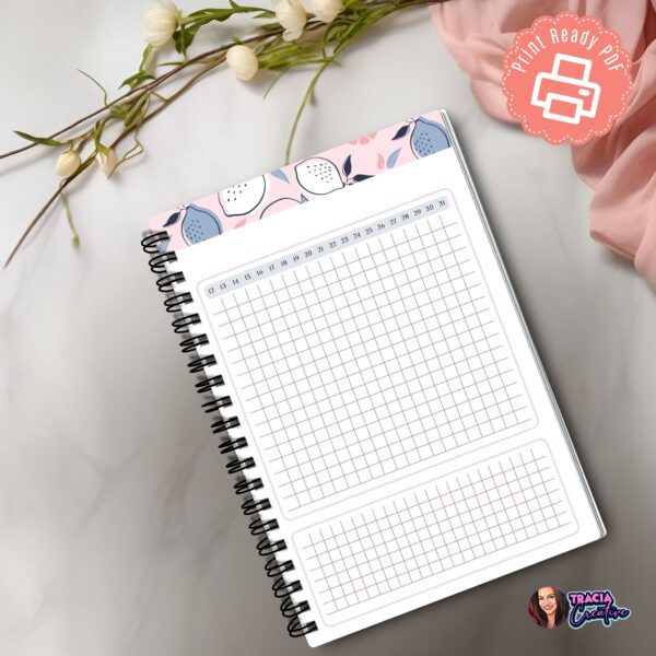 A5 Monthly Habit Tracker printable insert