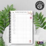 Monthly Cleaning Tracker A5 printable insert