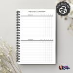 Medication and Supplement Tracker in A5 format