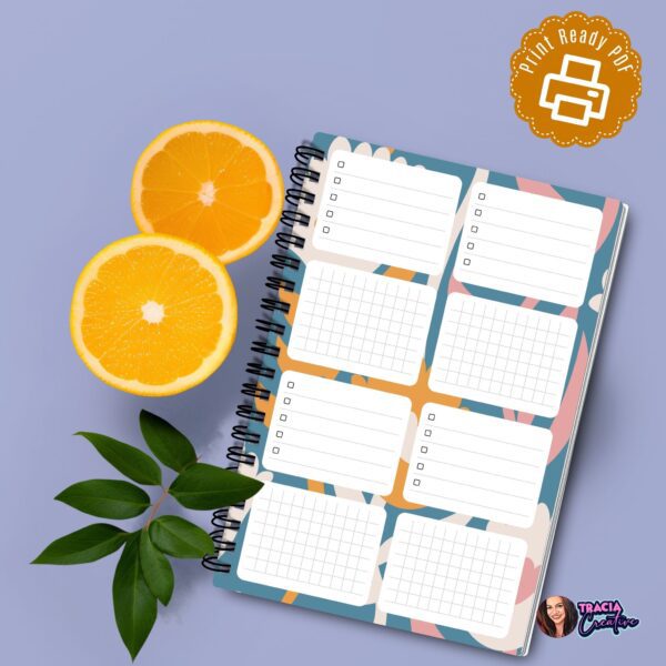 Floral printable to-do list A5 PDF layout